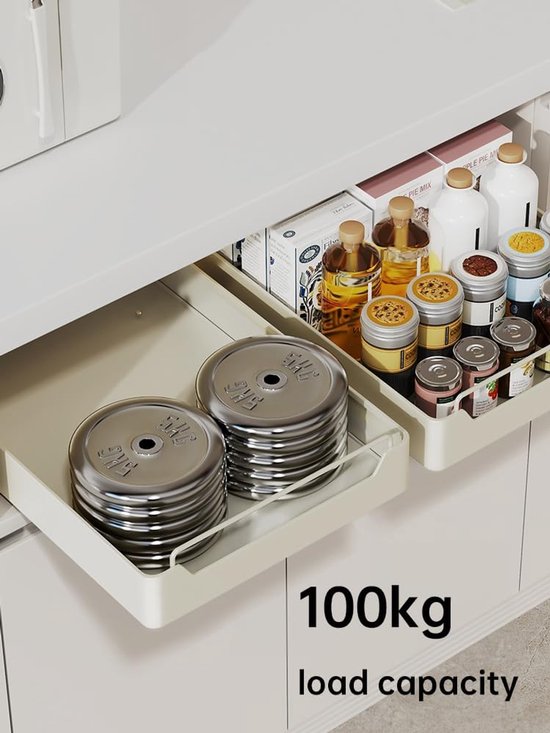 Telescopische Lade Uittrekbaar – Lade-organizer Met Schuifrails Voor Keuken, Badkamer Of Woonkamer (39,5 X 23,5 X 19,5 Cm)