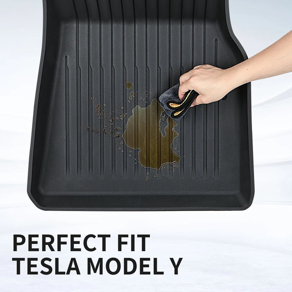 Tesla Model Y Rubberen Vloermatten - Automatten Set van 6 - Interieur Auto Accessoires 21/22/23