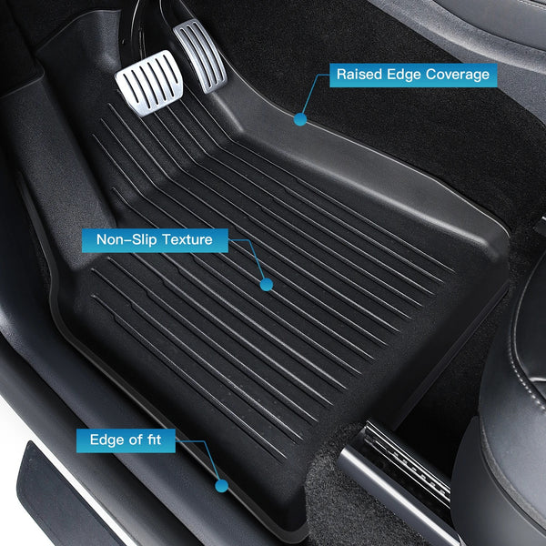 Tesla Model Y Rubberen Vloermatten - Automatten Set van 6 - Interieur Auto Accessoires 21/22/23