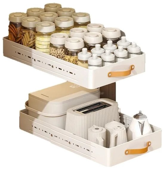 Uitschuifbare lade organizer wit