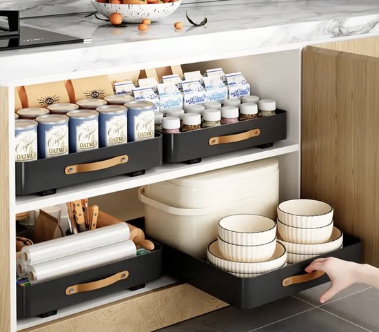 Uitschuifbare lade organizer zwart