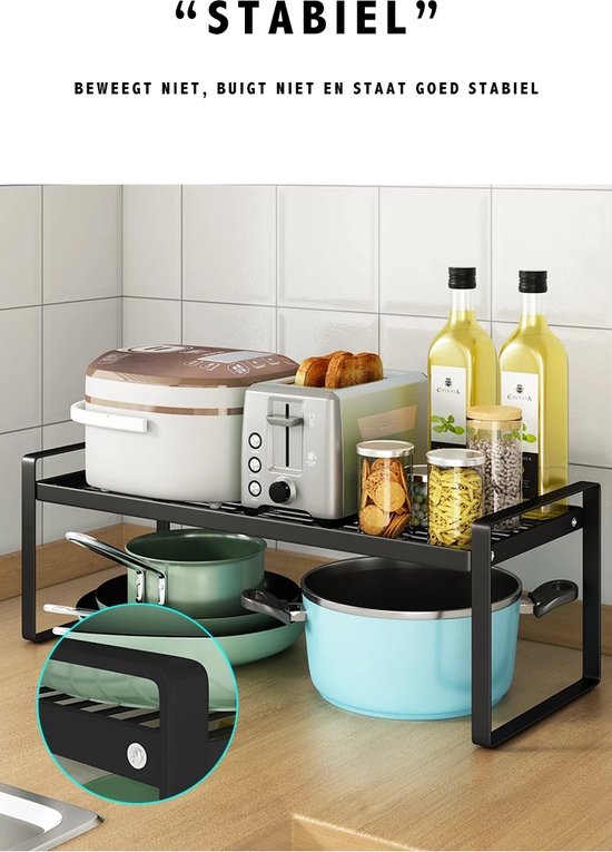 Huiguli Keuken Spoelbak Organizer boven de kraan, Spoelbak Organizer met verwijderbare